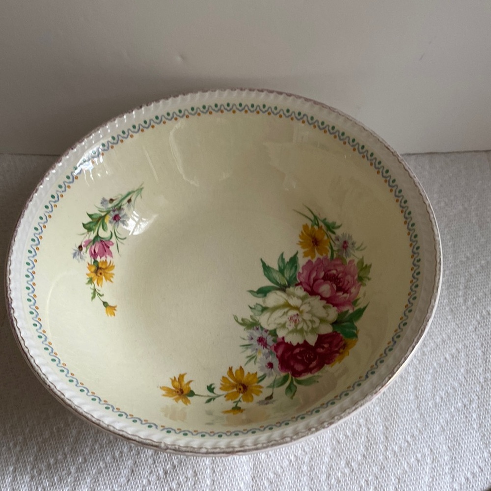 Portland Pottery Works Cobridge England. Serving Bowl. Ridgeway